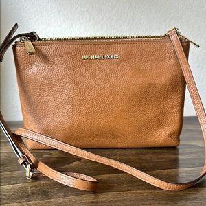 Michael Kors Tan Leather Crossbody Bag